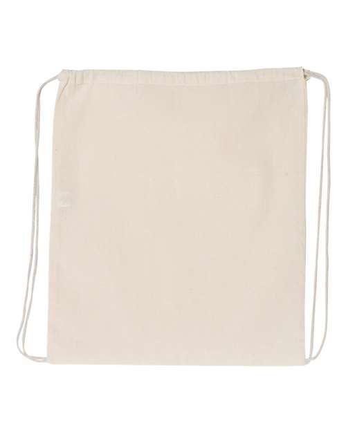 Q-Tees Q4500L Large Economical Cotton Drawstring Bag - Natural