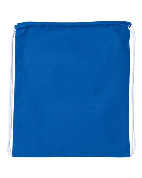 Q-Tees Q4500L Large Economical Cotton Drawstring Bag - Royal