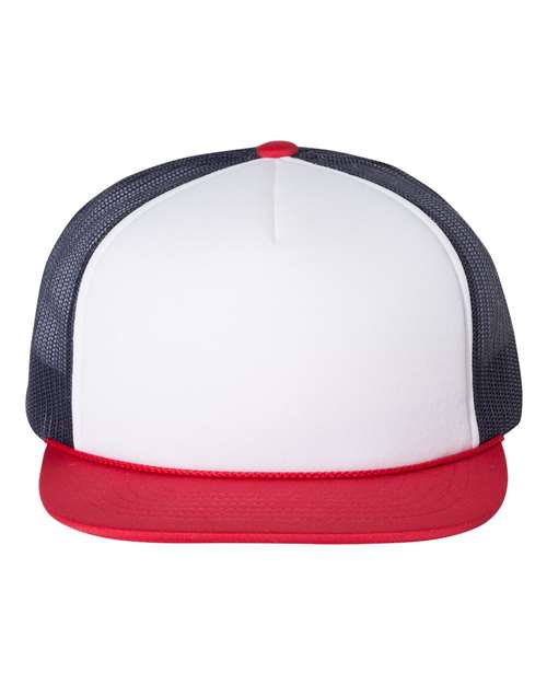 Richardson 113 Foamie Trucker Cap - White/ Navy/ Red