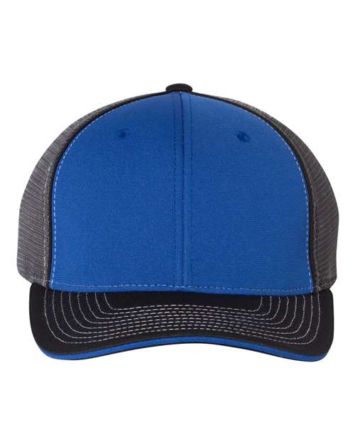 Richardson 172 Pulse Sportmesh R-Flex Cap - Royal/ Charcoal/ Black Tri