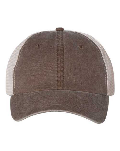 Load image into Gallery viewer, Valucap SP510 Pigment-Dyed Trucker Cap - Brown/ Stone
