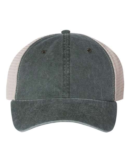 Load image into Gallery viewer, Valucap SP510 Pigment-Dyed Trucker Cap - Forest/ Stone
