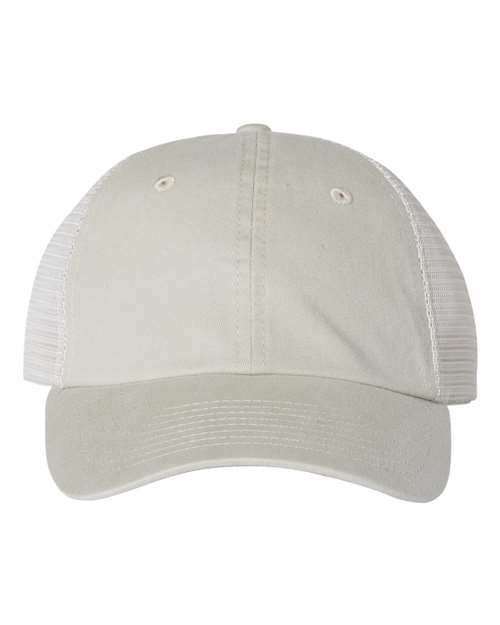 Valucap SP510 Pigment-Dyed Trucker Cap - Stone/ Stone