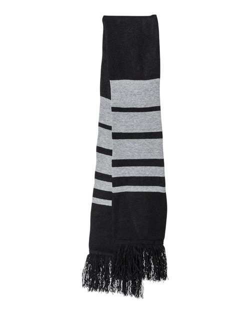 Sportsman SP07 Soccer Scarf - Black/ Heather Grey