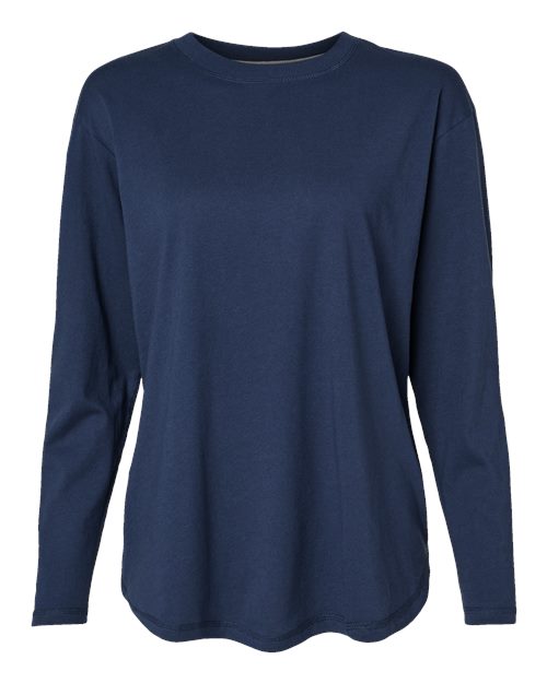 Load image into Gallery viewer, LAT 3508 Women's Fine Jersey Long Sleeve Tee - Denim
