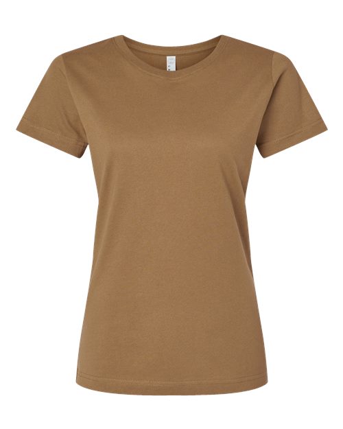LAT 3516 Women's Fine Jersey Tee - Coyote Brown