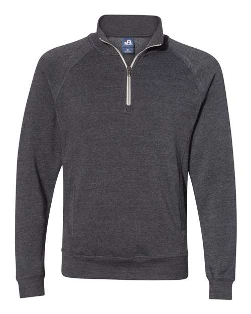 Load image into Gallery viewer, J. America 8869 Men's Triblend Quarter-Zip Sweatshirt - Black Triblend
