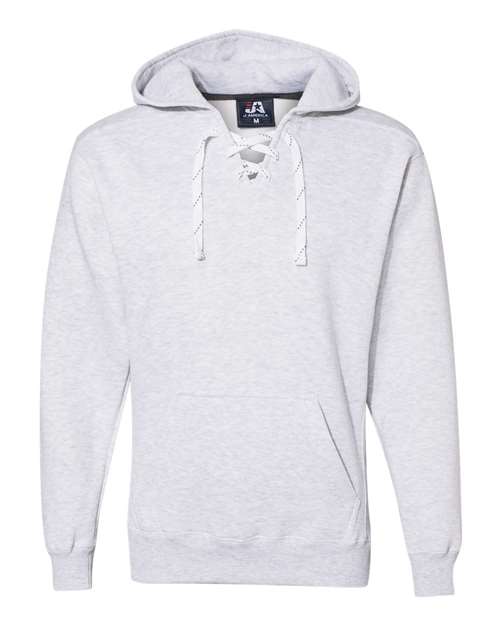 J. America 8830 Men's Sport Lace Hooded Sweatshirt - Ash Heather