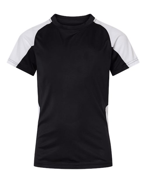 Load image into Gallery viewer, Augusta Sportswear 1518 Youth Cutter Jersey - Black/ White
