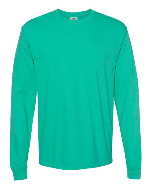 Unisex Garment-Dyed Heavyweight Long Sleeve T-Shirt - Island Green