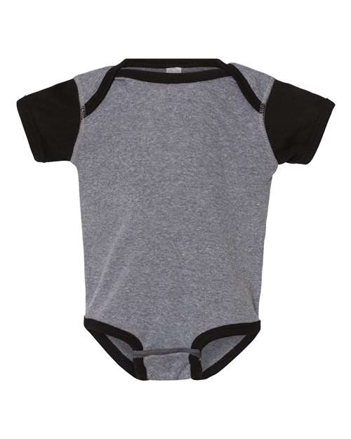 Load image into Gallery viewer, Infant Baby Rib Bodysuit - Granite Heather/ Black
