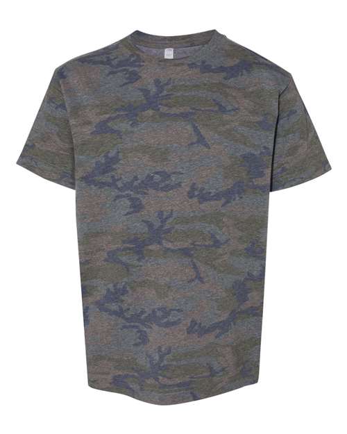 LAT 6101 Youth Fine Jersey Tee - Vintage Camo