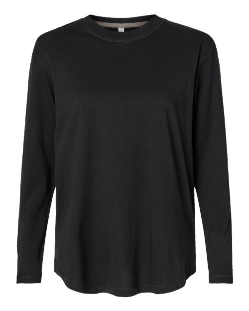 LAT 3508 Women's Fine Jersey Long Sleeve Tee - Black