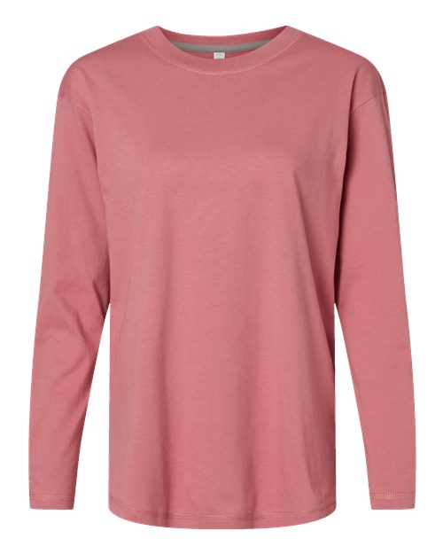 Load image into Gallery viewer, LAT 3508 Women's Fine Jersey Long Sleeve Tee - Mauvelous
