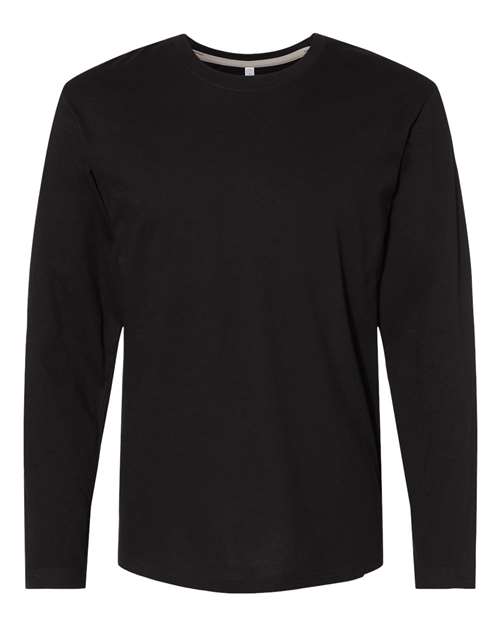 LAT 6918 Unisex Fine Jersey Long Sleeve Tee - Black