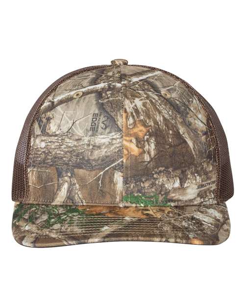 Richardson 112P Printed Trucker Cap - Realtree Edge/ Brown