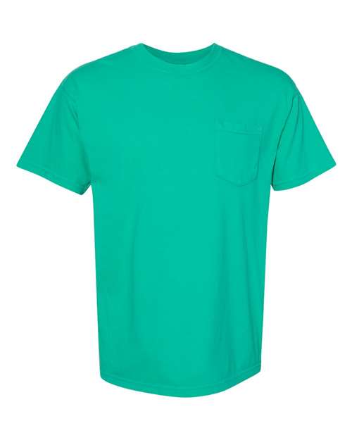 Load image into Gallery viewer, Unisex Garment-Dyed Heavyweight Pocket T-Shirt - Island Green
