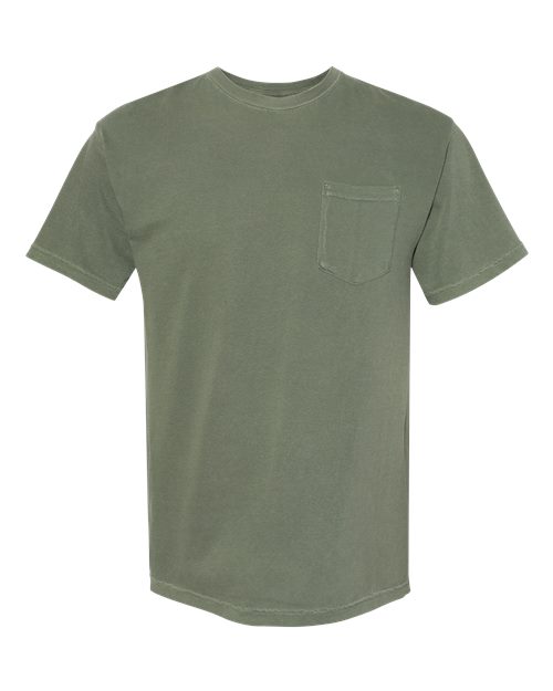 Unisex Garment-Dyed Heavyweight Pocket T-Shirt - Moss