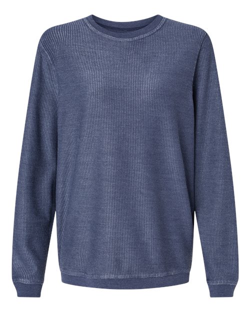 Load image into Gallery viewer, Boxercraft D02 Unisex Corded Crewneck Sweatshirt - Navy

