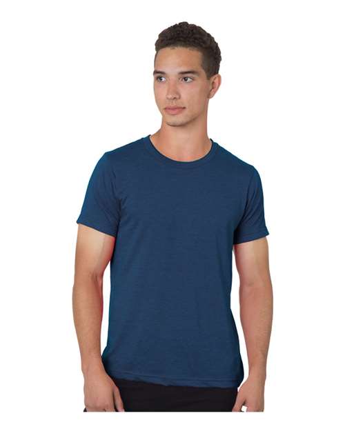 Load image into Gallery viewer, Unisex 50/50 Fine Jersey T-Shirt - Heather Navy
