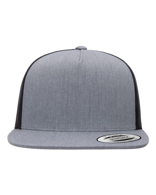 Load image into Gallery viewer, YP Classics 6006 Classic Five-Panel Trucker Cap - Heather/ Black
