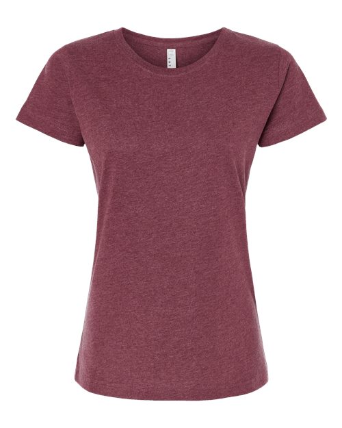 LAT 3516 Women's Fine Jersey Tee - Vintage Burgundy