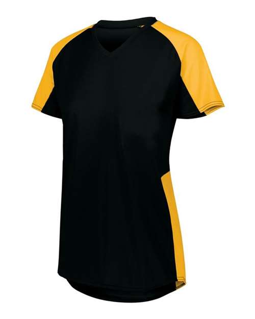 Augusta Sportswear 1522 Women's Cutter Jersey - Black/ Gold