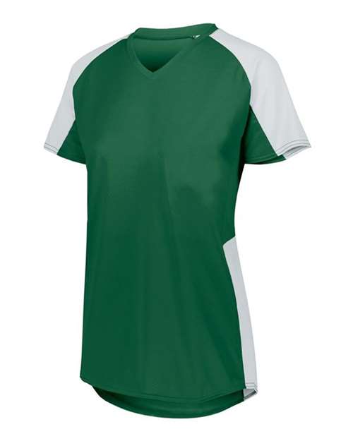 Augusta Sportswear 1522 Women's Cutter Jersey - Dark Green/ White
