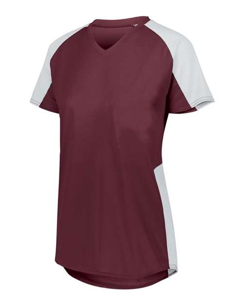 Augusta Sportswear 1522 Women's Cutter Jersey - Maroon/ White