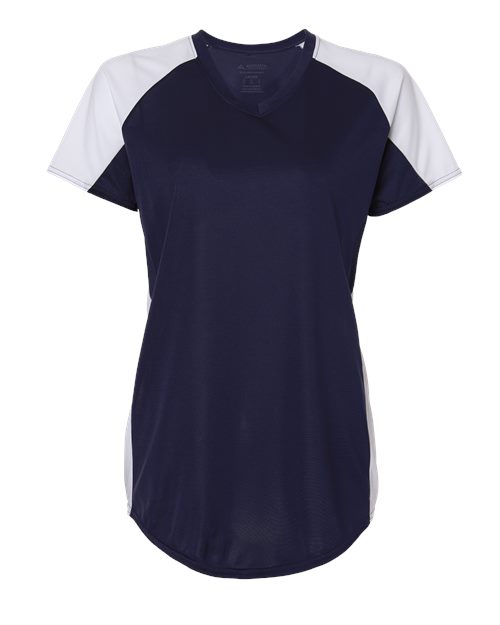 Load image into Gallery viewer, Augusta Sportswear 1522 Women's Cutter Jersey - Navy/ White
