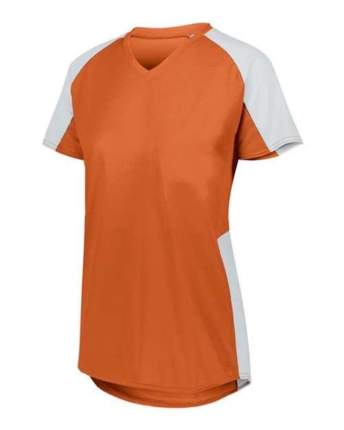 Load image into Gallery viewer, Augusta Sportswear 1522 Women's Cutter Jersey - Orange/ White
