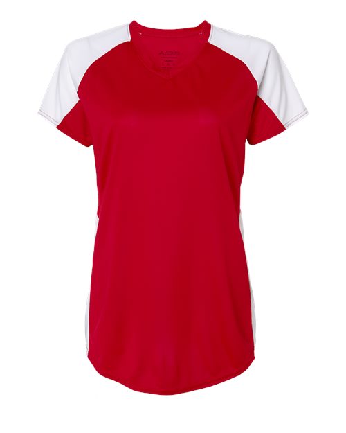 Load image into Gallery viewer, Augusta Sportswear 1522 Women's Cutter Jersey - Red/ White
