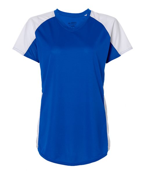 Load image into Gallery viewer, Augusta Sportswear 1522 Women's Cutter Jersey - Royal/ White
