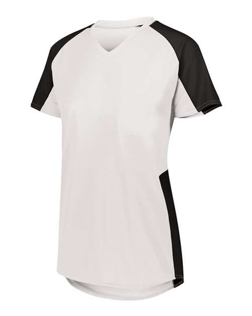 Load image into Gallery viewer, Augusta Sportswear 1522 Women's Cutter Jersey - White/ Black
