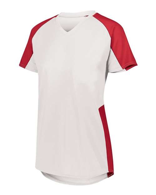 Augusta Sportswear 1522 Women's Cutter Jersey - White/ Red