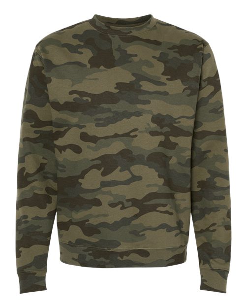 Load image into Gallery viewer, Unisex Midweight Crewneck Sweatshirt - Forest Camo

