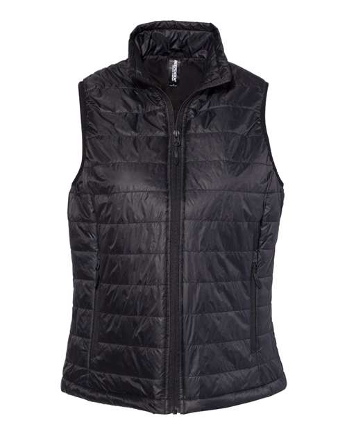 Independent Trading Co. EXP220PFV Women's Puffer Vest - Black