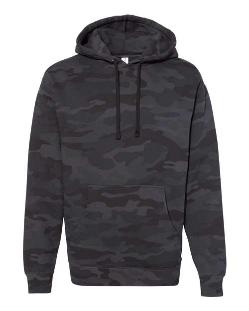 Load image into Gallery viewer, Unisex Heavyweight Hooded Sweatshirt - Black Camo
