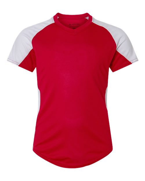 Augusta Sportswear 1523 Girls' Cutter Jersey - Red/ White