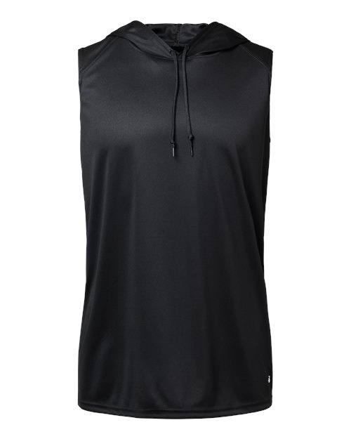 Badger 4108 Men's B-Core Hooded Sleeveless T-Shirt - Black
