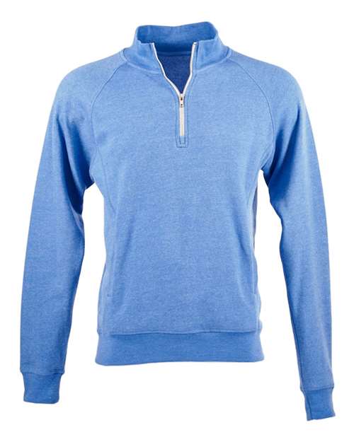 J. America 8869 Men's Triblend Quarter-Zip Sweatshirt - Cool Royal Triblend