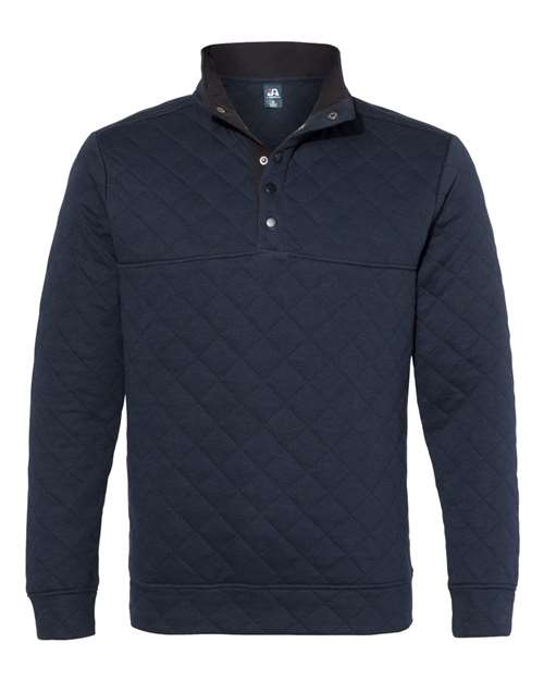 Load image into Gallery viewer, J. America 8890 Men's Quilted Half-Snap Pullover - Navy
