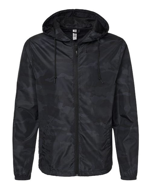 Load image into Gallery viewer, Independent Trading Co. EXP54LWZ Men's Lightweight Windbreaker Full-Zip Jacket - Black Camo
