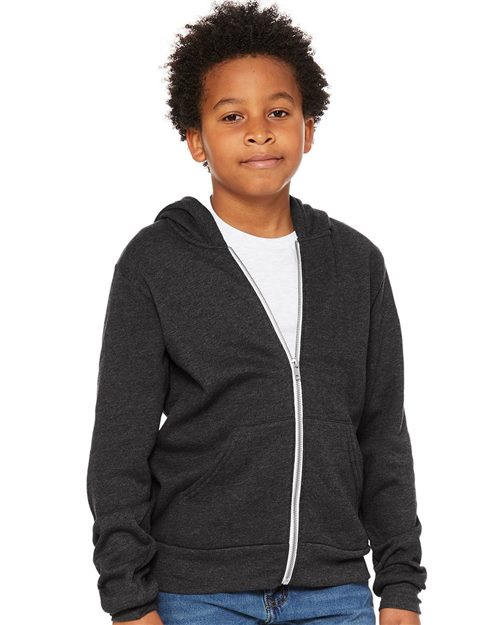 Load image into Gallery viewer, Youth Sponge Fleece Full-Zip Hoodie Sweatshirt
