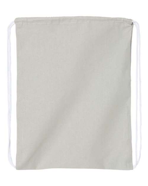 Q-Tees Q4500 Economical Cotton Drawstring Bag - Grey