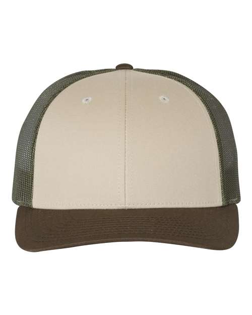 Richardson 115 Low Pro Trucker Cap - Tan/ Loden/ Brown