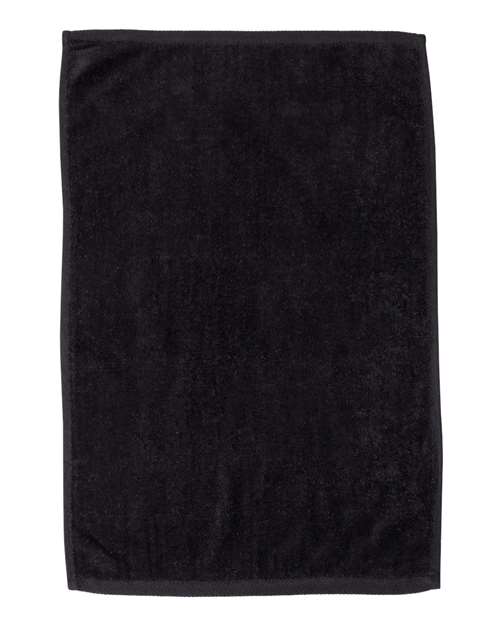 Q-Tees T200 Hemmed Hand Towel - Black