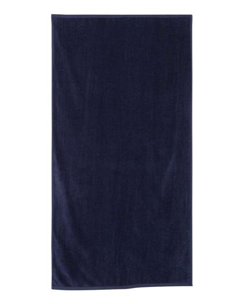 Q-Tees QV3060 Velour Beach Towel - Navy