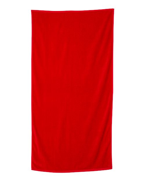 Q-Tees QV3060 Velour Beach Towel - Red