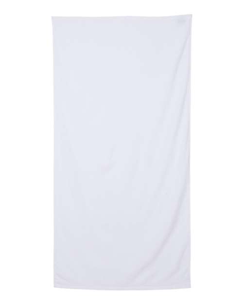 Q-Tees QV3060 Velour Beach Towel - White